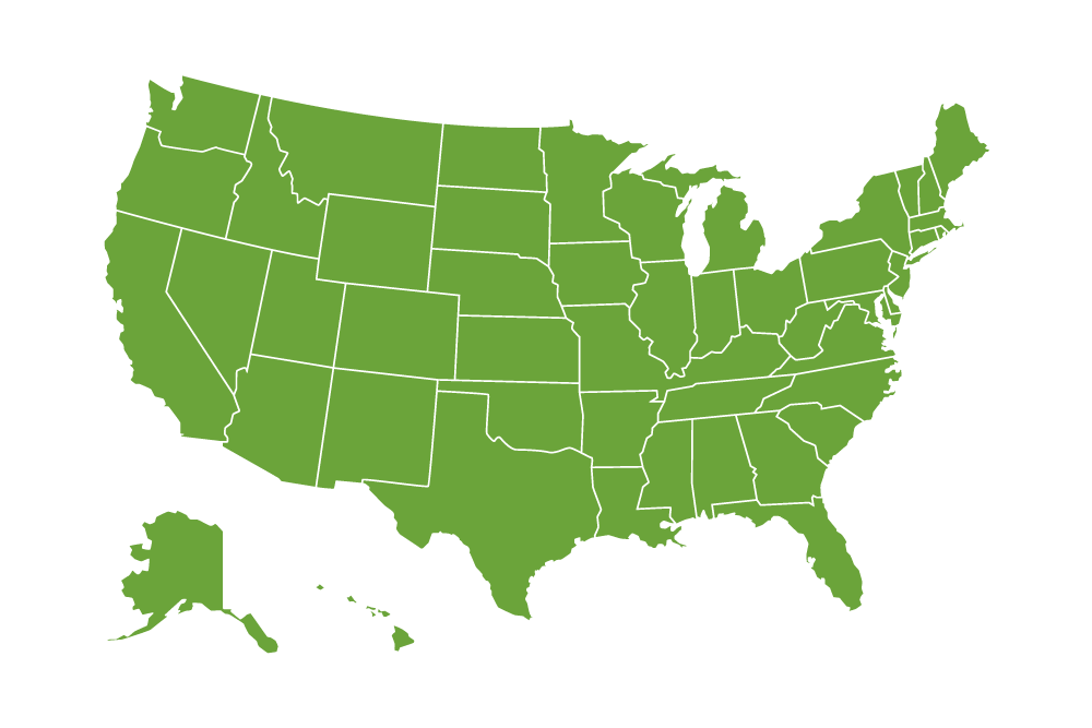 Green United States Map