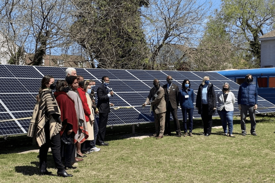 Ribbon cutting for new solar project
